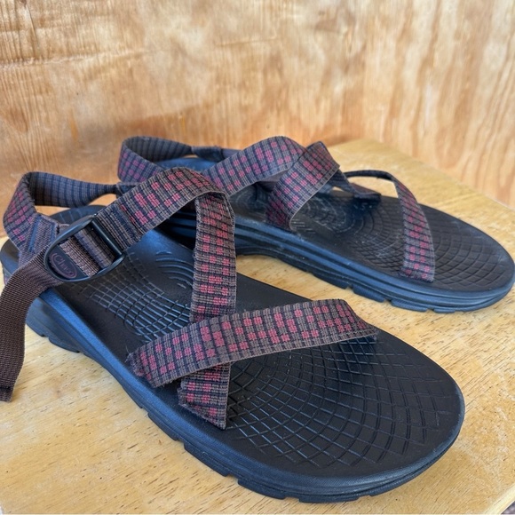 Chaco Z/1 Adjustable Strap Sport Hiking Water Sandal Red Gray main image 4